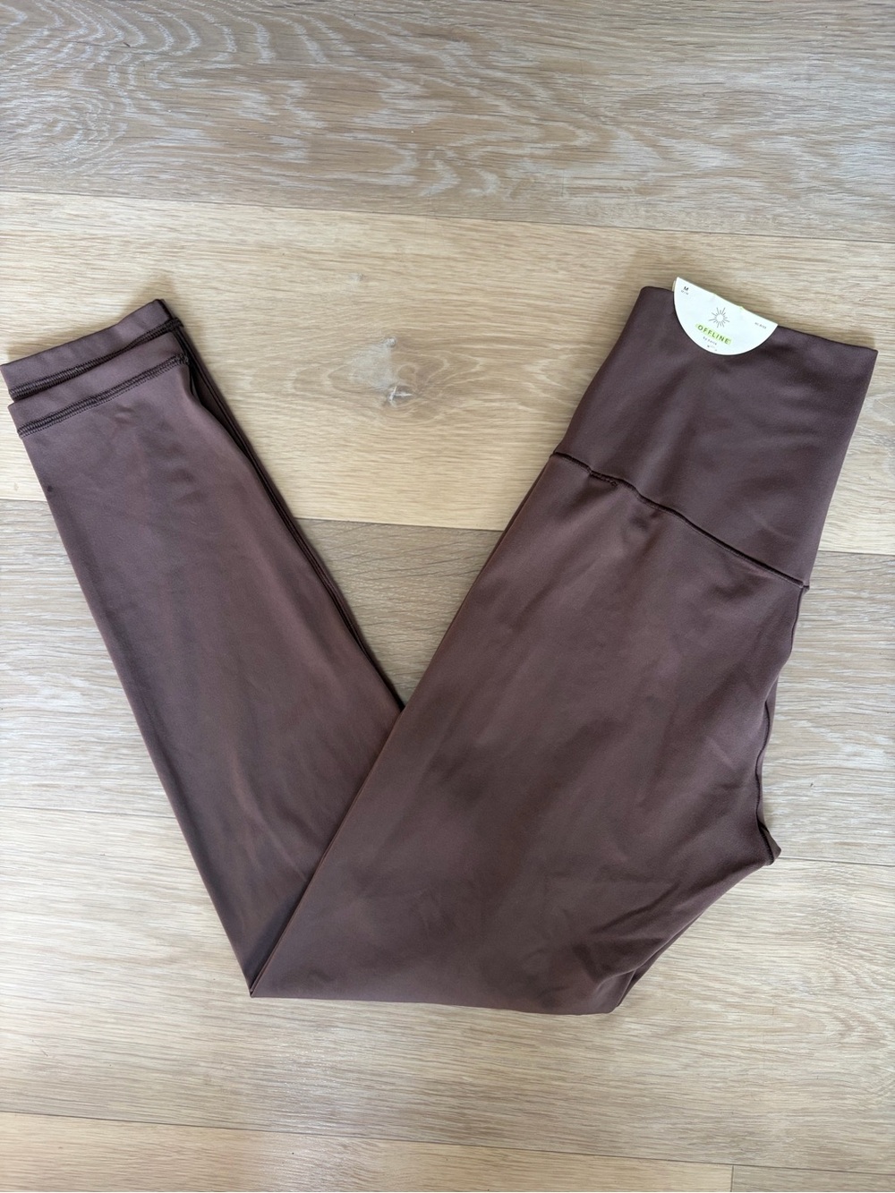 Aerie OFFLINE Real Me 7/8 High-Rise Brown Leggings M NWT